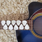 Set Of 10 Camel Bone Handcrafted Guitar Picks With Thumb And Finger Impression