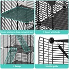 Cat Cage Indoor Cat Enclosures Diy Cat Playpen Metal Kennel Extra Large Hamock