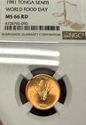 Fiery Red Beauty  1981 Tonga Seniti World Food Day Ms66 Rd Ngc