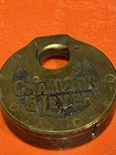 Padlock Push-key Pancake Miller Champion 6-lever Antique Lock With Key Works