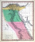 1828 Jh Young Map Africa Egypt Alexandria Cairo Giza Pyramids Luxor Nile River
