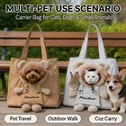 Soft Pet Carrier Tote Bag Cat Small Dog Breathable Canvas Shoulder Handbag Blue