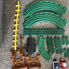Geotrax Vtg Fisher Price Toy Train Set Buildings Trains Tracks 71 Piece Acces 