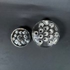 Lot Of 2 Vintage Glass Flower Frog Crystal Clear Glass