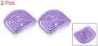 2 Pcs Tangle Shower Hair Detangler Detangling Brush Hair Brush Comb Purple 