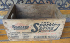 Vintage Sparco Beverages Sparkling Spring Water Kenosha Ph 9023 Wood Soda Crate