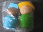 Brand New Tupperware Tupper Toys Plastic Little People Figures Set Of 2 Nos