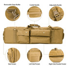 39  Tactical Rifle Bag Gun Padded Soft Carry Case Hunting Storage Backpack Khaki