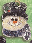 Bucilla Frosty Faces Mini Ornaments 3 Pc  Kit 84443 Felt Sequin Snowman  nib 