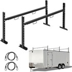 Heavy Duty Enclosed Trailer Ladder Rack Adjustable Roof Racks Cargo Ladders New