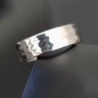 Hammered Silver Ring  6mm 925 Sterling Silver  Wide Thumb Ring  Silver  All Size