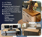 Butcher Block Countertop - 1 5  Thick - Custom Sizes Available