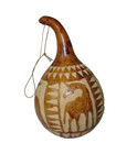 Hand Made Gourd  Folk Art  Carved  Vintage Musical Instrument