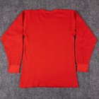 Vintage Wrights Mens Size Xl Red Thermal Waffle Knit Long Sleeve Shirt Usa Made