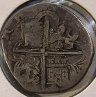  Spain Philip Ii  1590s  4 Reales Silver Cob Coin 