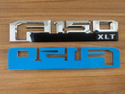 2pcs Xlt Lariat 3d Emblem For 2015-2020 F-150 Side Fender Letter Raised Badge