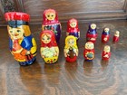 Vintage Russian Style Matryoshka Nesting Dolls Hand Painted 2 Complete Sets Of 5