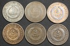 Lot Of 6x Copper Two Cent Pieces 2c  3x 1864  2x 1865 Plain 5    1867