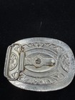 Vintage Chambers Belt Co Longhorn Steer Head Western Belt Buckle Silver Tone