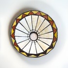Vintage Tiffany Style Stained Glass Slag Leaded Lamp Shade 7 3 8 w X 5 5 h