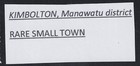 New Zealand 1905 Rare Kimbolton Crisp Town Cancel - S24124
