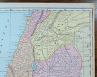 Vintage 1893 Palestine Map 11 x14    Old Antique Original Tyre Lebanon Holy Land