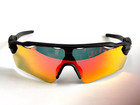 New Oakley Radar Ev Patn Sunglasses Black Frame Orange Mirror Lenses Oo9208