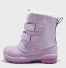 Cat   Jack Girls Toddler Purple Winter Boots Faux Shearling Hook   Loop Closure
