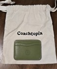  Coach Olive multi Butterfly Wavy Coachtopia Leather Card Case
