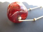 Vintage Signed Les Bernard Bakelite Catalin Necklace Huge Catalin Bead