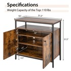 Giantex Buffet Cabinet With Storage  2-door Kitchen Sideboard Shelves  Cable