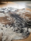 Tricolor Large Genuine Cowhide Rug  Brazilian Hair On Rug  37 5 Sqft Tricolor