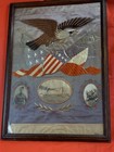 Ww1 Era Us Bullion Stitched Souvenir Art Piece Us Navy Named Service Remembrance