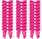 30pcs Boutique 2 5  Hot Pink Satin Ribbon Twist Tie Bows For Tying Up Package   