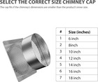 Round Chimney Cap Cover Stainless Steel Rain Guard Bolt-on Flue Vent Top  6-18  