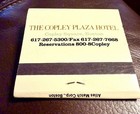 The Copley Plaza Hotel  Boston  Ma  Full Unstruck Matchbook
