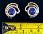 Viintage Tiffany   Co  1984 Lapis Lazuli Sterling Silver Clip On Earrings Pair