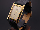 Vintage Seiko Slim Quartz Gold Dial Gentlemen s Wrist Watch - Free Shipping