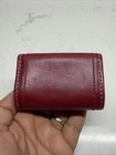 Coach Travel Size Red Leather Contact Lens Case W  Mirror 