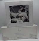 Pottery Barn Baby Nursery Mobile Wooden Arm Bunny Brahms Lullaby Crochet White