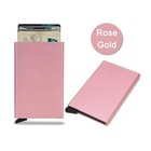 Rfid Metal Credit Card Holder Slim Minimalist Wallet Case Organizer Rose Gold