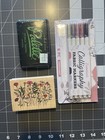 Stamp Calligraphy Pens Kit New 4 Piece Ink Pad Flower Stamp Instructions Set