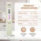 Tds Meter Digital Water Tester For Drinking Water  3 In 1 Tds ec temperature   