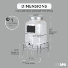 Outdoor Glass Beverage Dispenser With Sturdy Metal Base  Stainless Steel Spigot