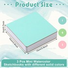 3 Pcs Mini Sketchbook 3 9 X 3 9 Inch Portable Square Notebook Painting Sketch   