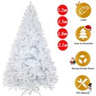 4 5 6 7ft White Artificial Christmas Tree Bushy Xmas Home Decoration   Stand