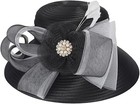 Women Church Hat Derby Hats W stone Bucket Cloche Hat For Tea Party