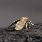 Chinese Collection Old Asian Antique Collectible Brass Zcicada Exquisite Statue 