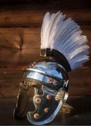Medieval Helmet Brass Steel Late Roman Gallic Helmet With Plume Armor Halloween
