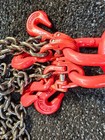 Chain Sling 5 Ton 4 Leg 10  Lifting Chain With Grab Hooks  Red 3 4wll 5t Ce
